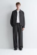 COS Pinstriped Denim Relaxed-Fit Wide-Leg Pants
