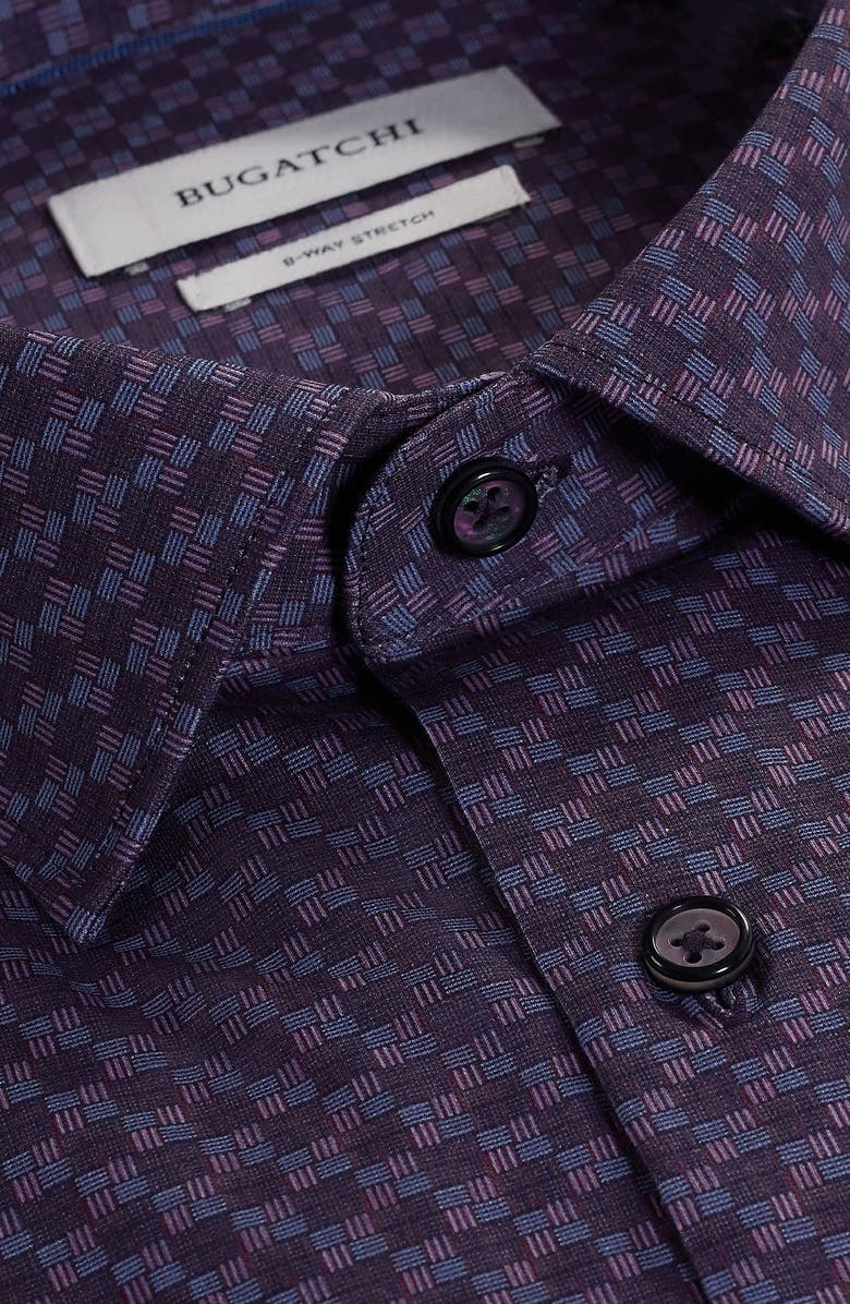 Bugatchi James OoohCotton<sup>®</sup> Check Button-Up Shirt, Alternate, color, Eggplant