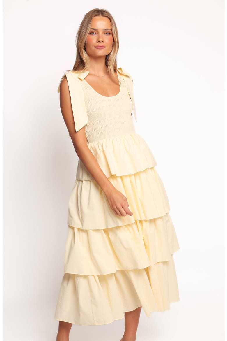 Raphael Tiered Cotton Maxi Sundress, Alternate, color, YELLOW