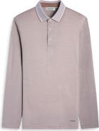 Bugatchi Mercerized Cotton Long Sleeve Polo