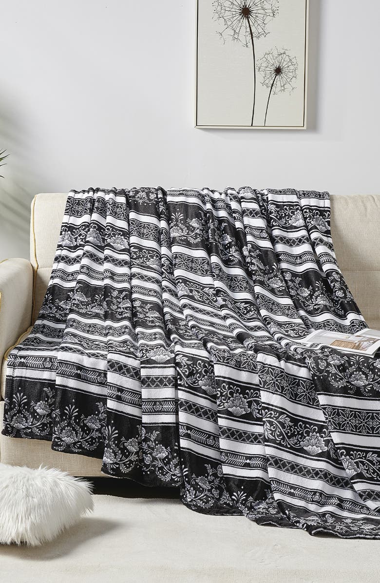 Luxury Home Ultrasoft Plush Throw Blanket, Alternate, color, Odelia