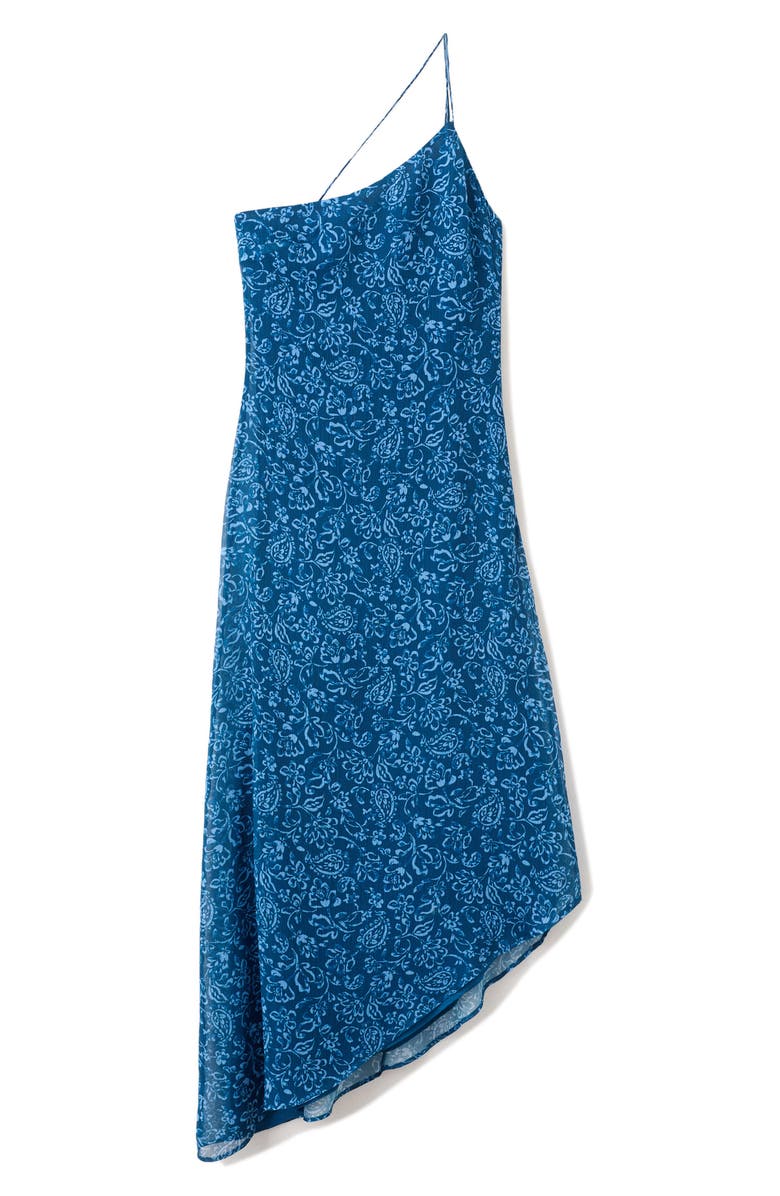 MANGO TEEN Floral Asymmetric Chiffon Dress, Main, color, 