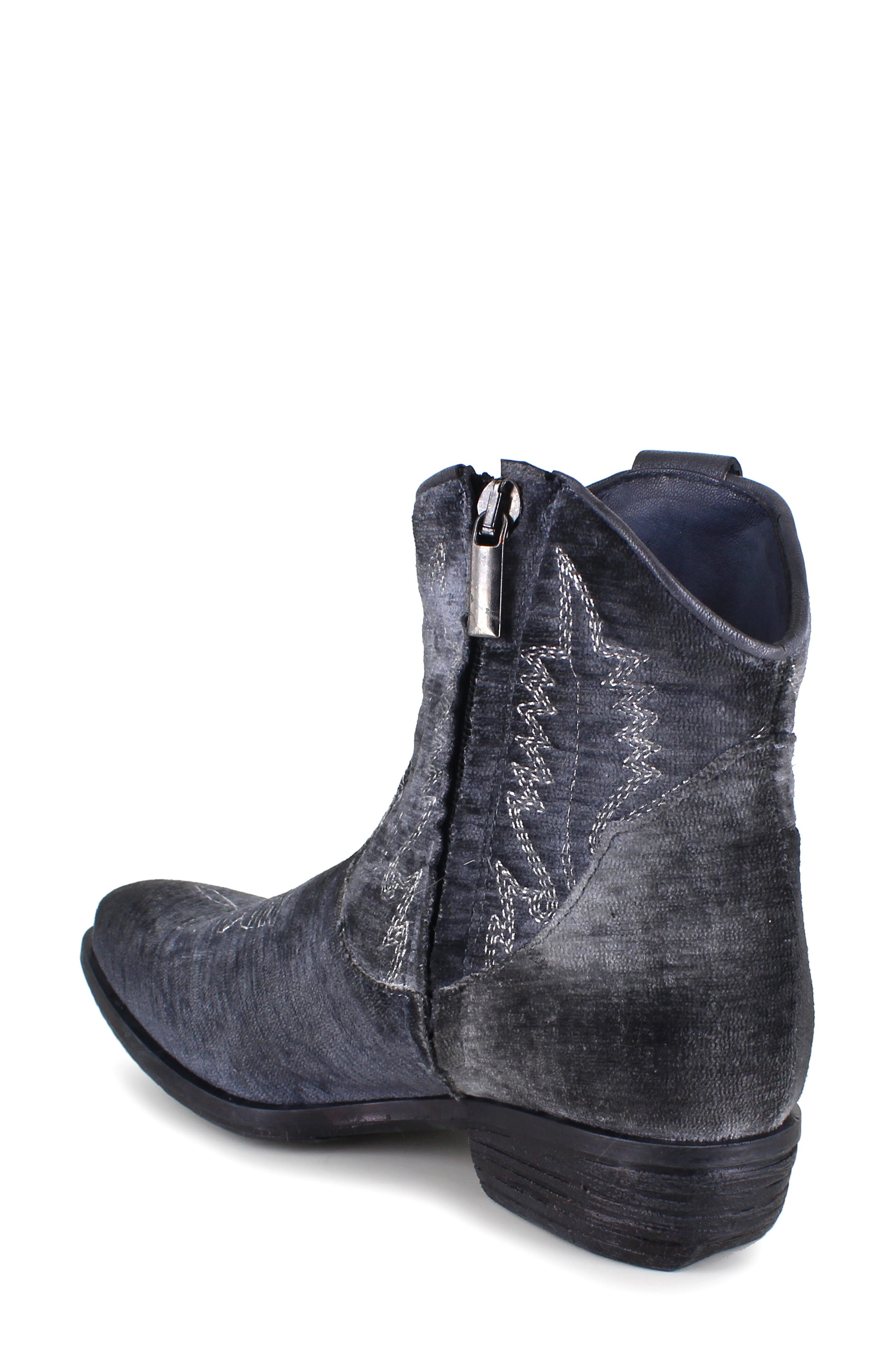 ZIGI Edith Velvet Western Boot, Alternate, color, Gray Velvet