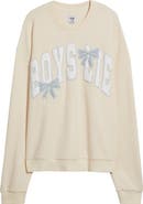 BOYS LIE Sunshine & Rainbows Kara Oversize Waffle Knit Sweatshirt
