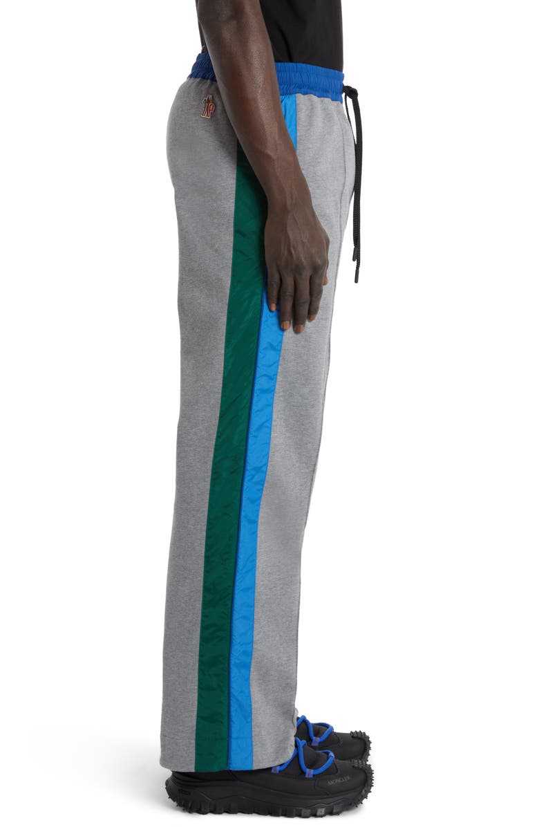 Moncler Grenoble Mixed Media Colorblock Side Stripe Sweatpants, Alternate, color,