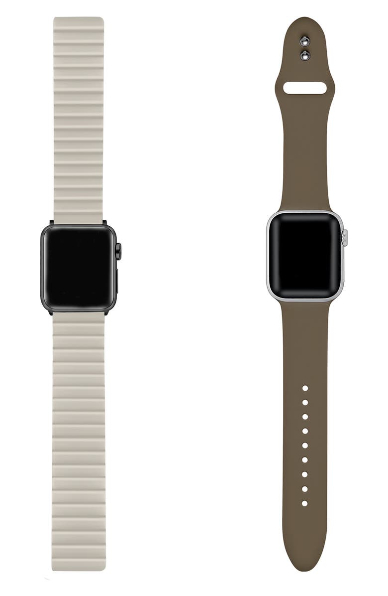 The Posh Tech Assorted 2-Pack Silicone Apple Watch<sup>®</sup> Watchbands, Alternate, color, Assorted