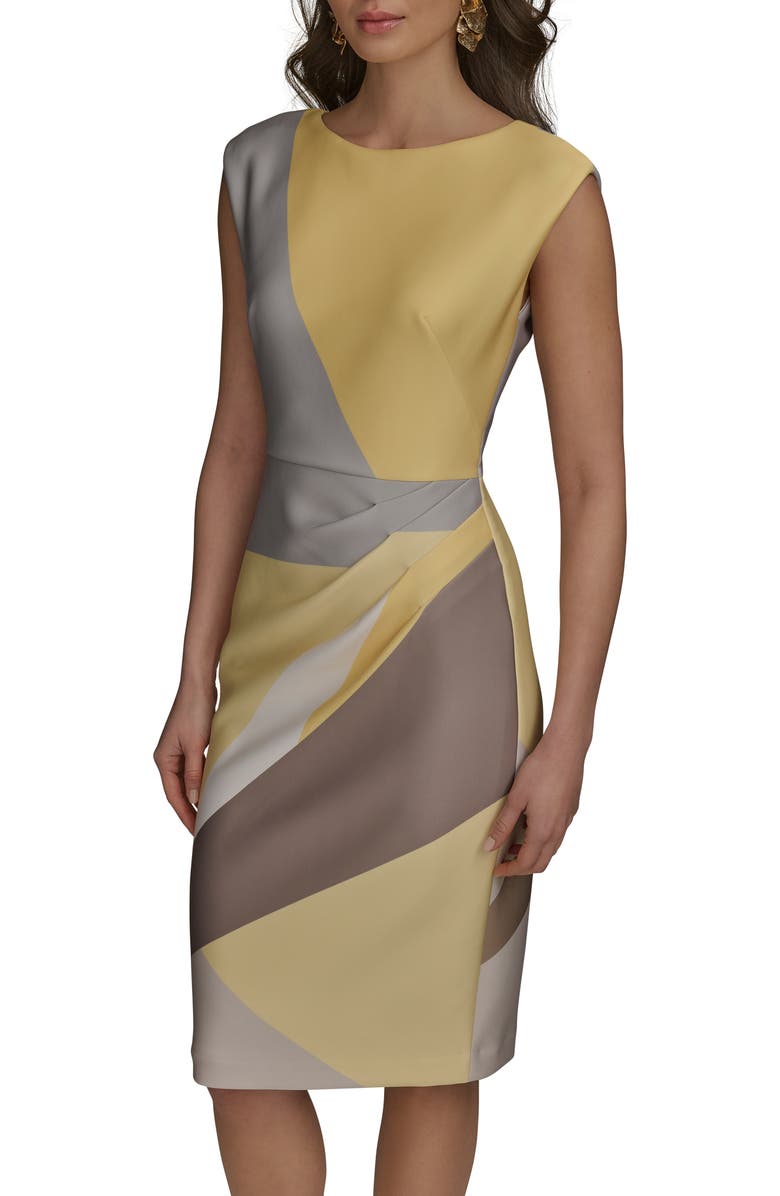 Donna Karan New York Pleated Sheath Dress, Alternate, color, 