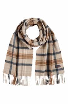 Hickey Freeman Plaid Cashmere Scarf