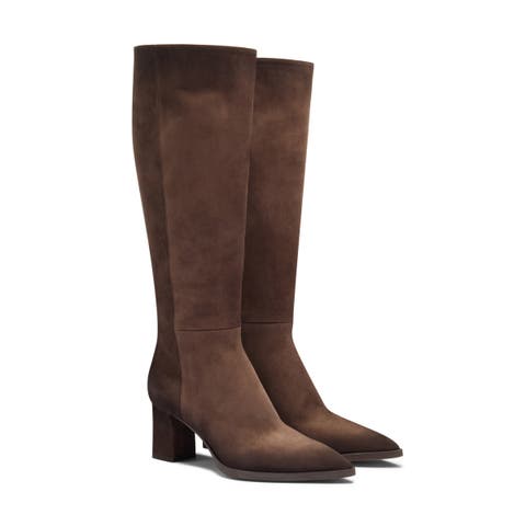 Women's Suede Mid-Heel Boot