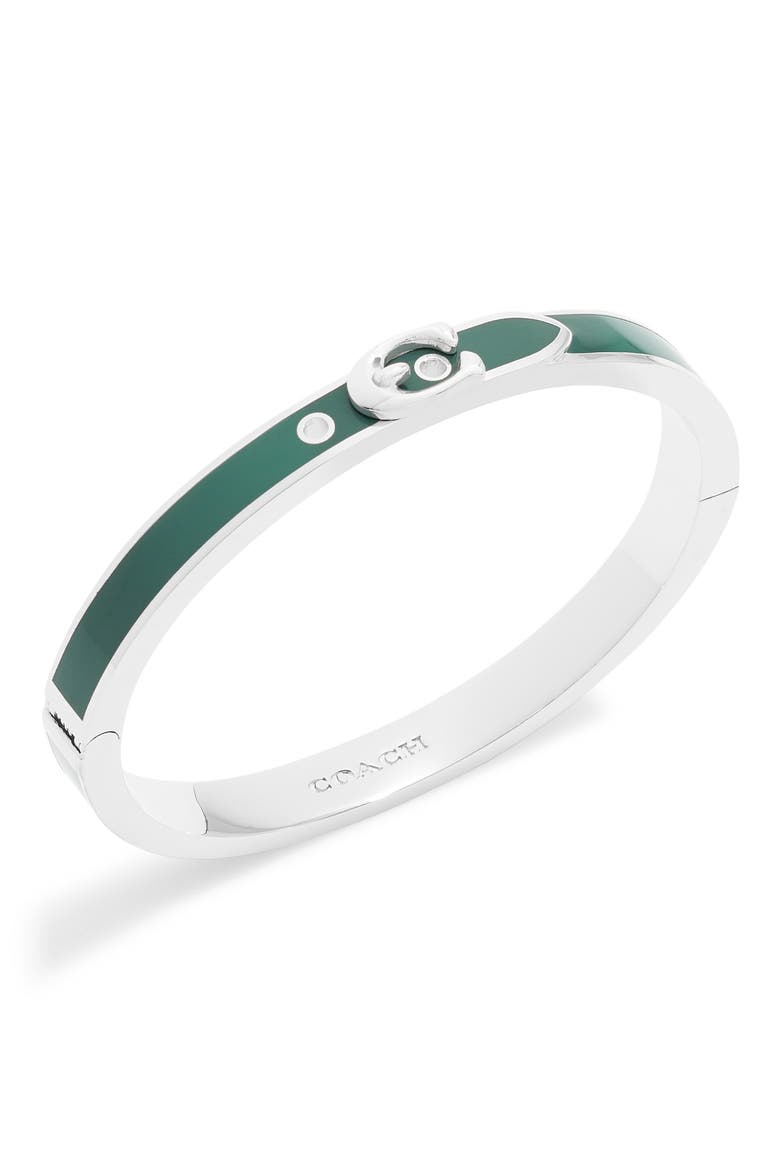 Buckle Bangle, Alternate, color, GREEN