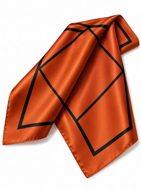 Printed Square Silk Scarf