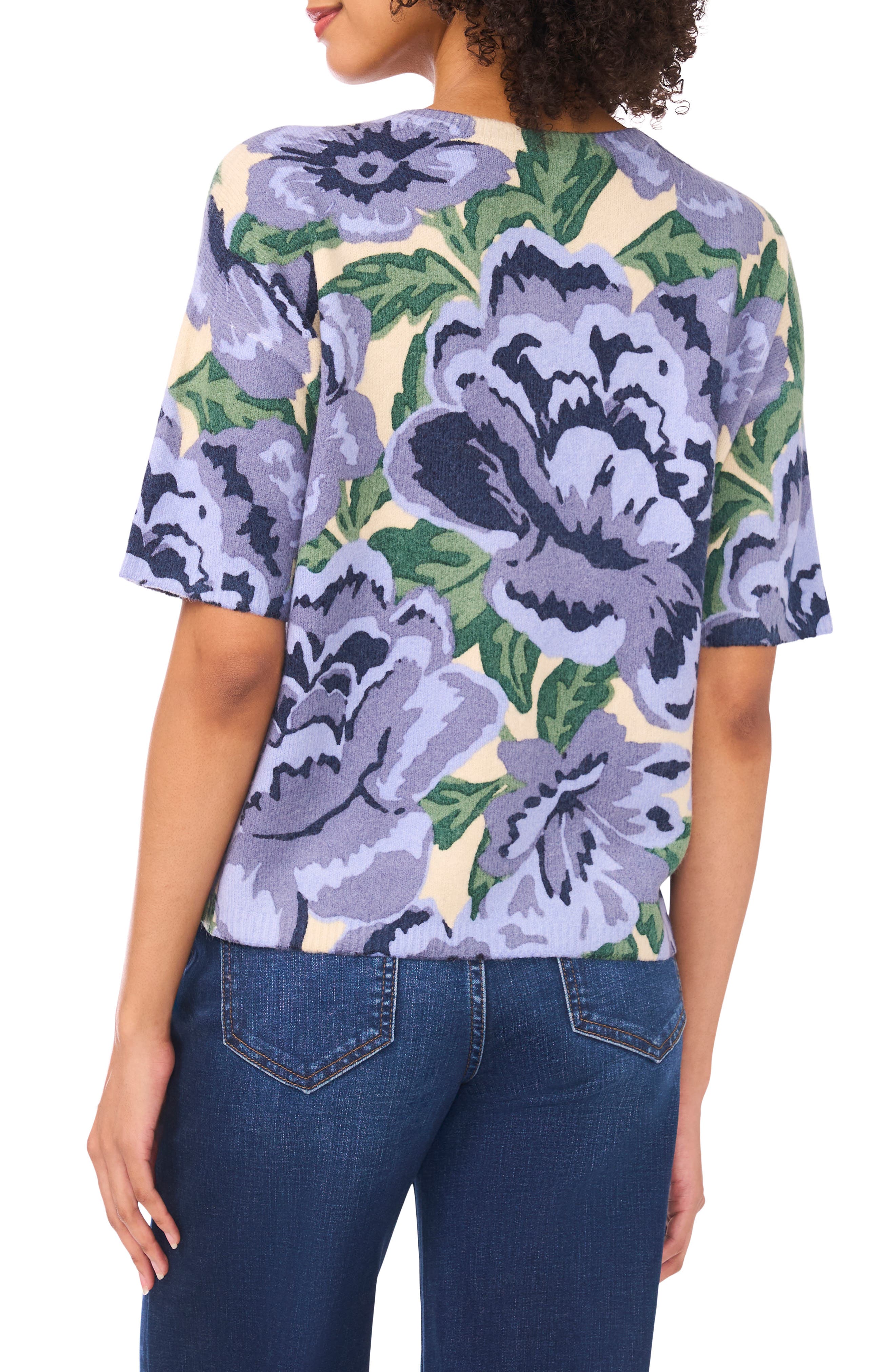 Floral Short Sleeve Cardigan - image 2