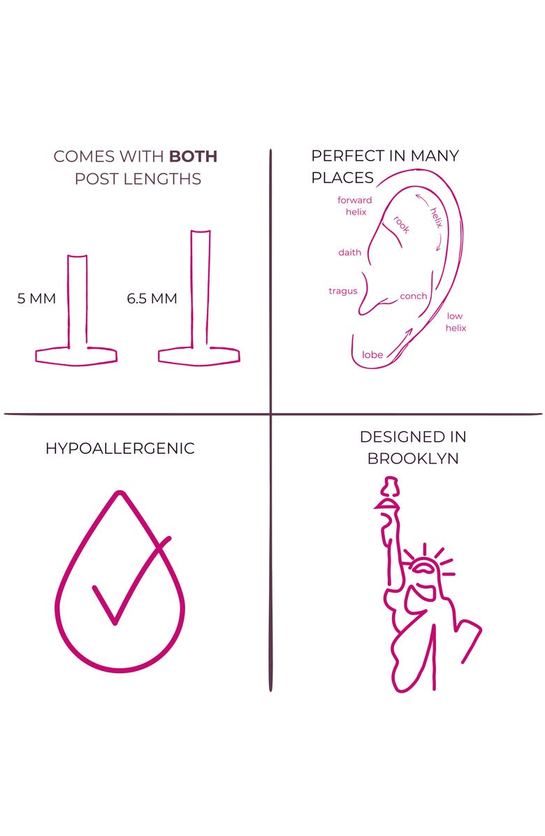 Seed2Stone Perfect-Pear Flat Back Stud, Alternate, color, Yellow Gold