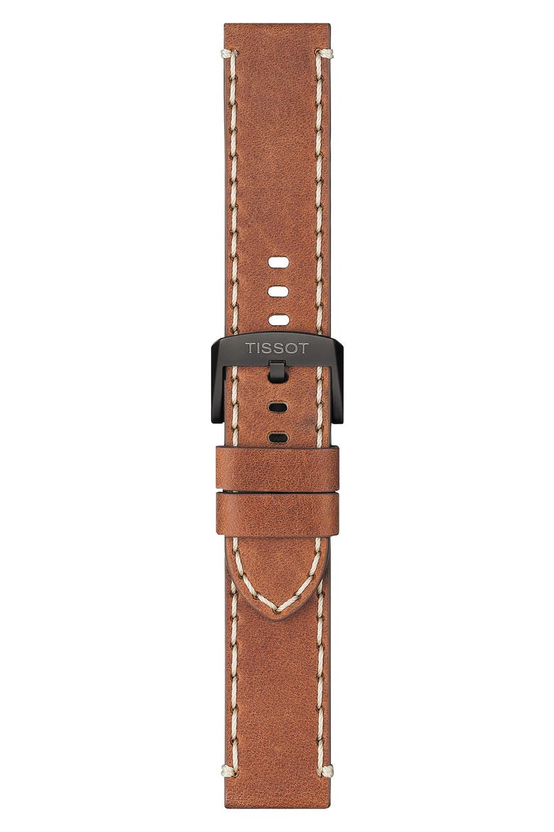 Gent XL Classic Leather Strap Watch, 42mm, Alternate, color, BROWN/ BLACK