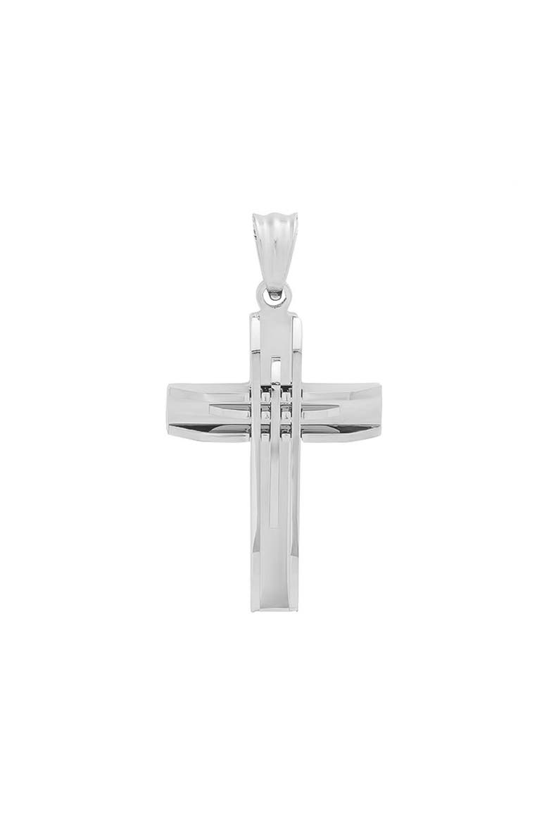 Cross Pendant Necklace, Alternate, color, SILVER