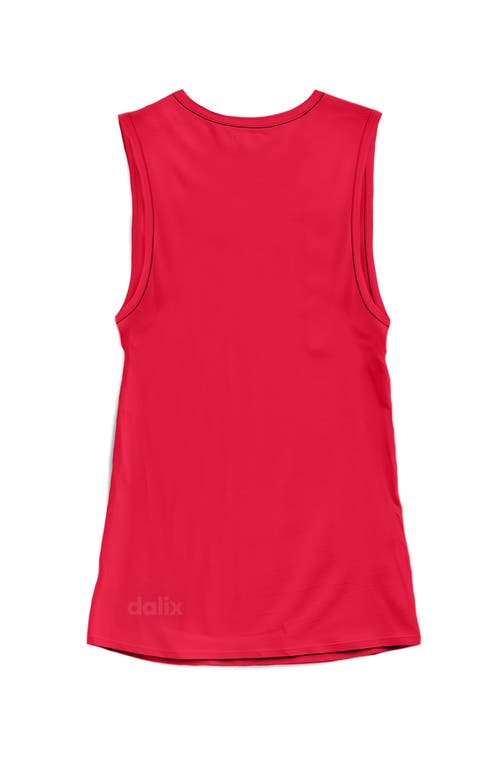 Dalix Womens Salty Muscle Tank In Red