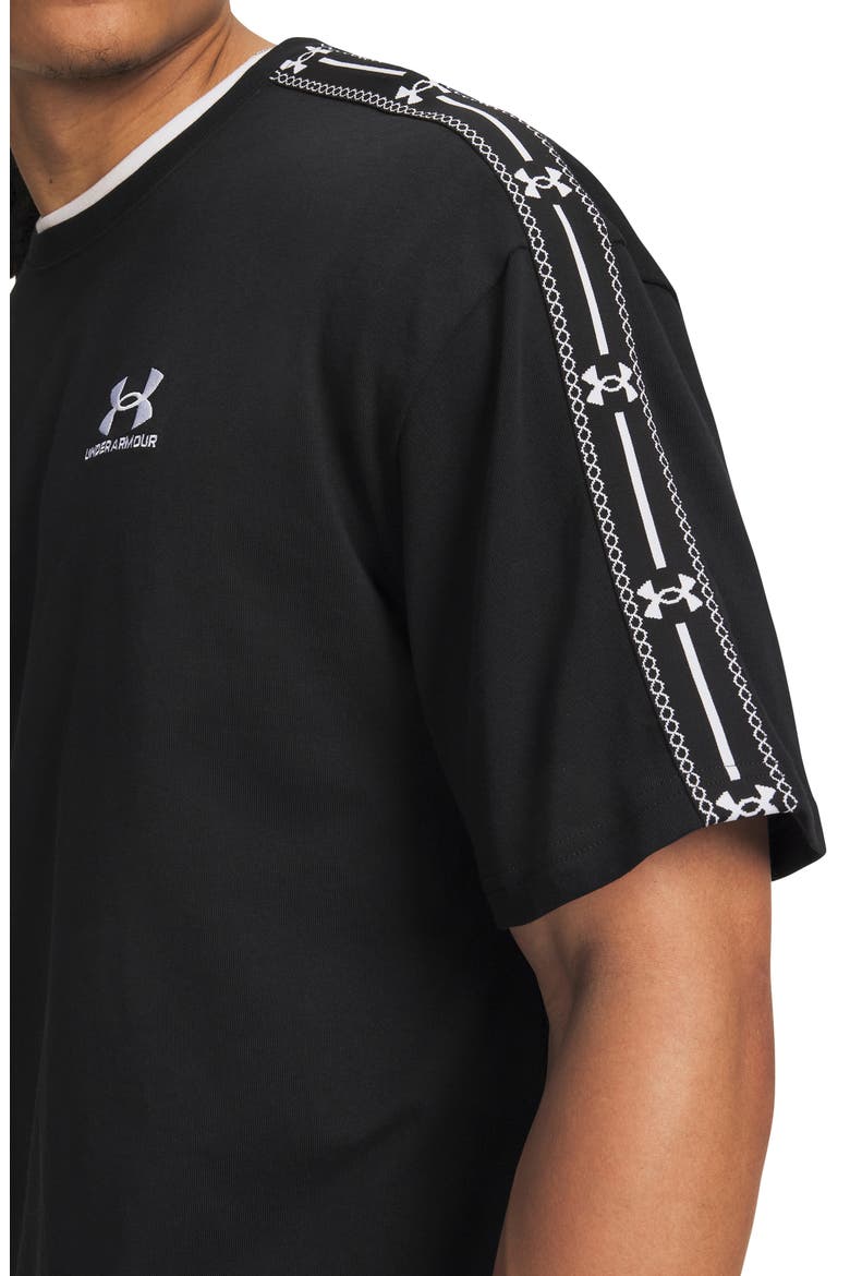 Icon Heavyweight Taped T-shirt, Alternate, color, ULTIMATE BLACK/ WHITE