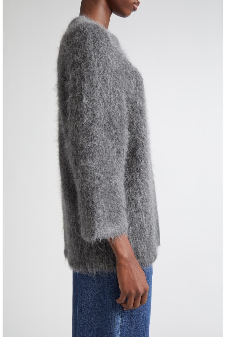 Mae Alpaca Blend Sweater, Alternate, color, ANTHRACITE MELANGE