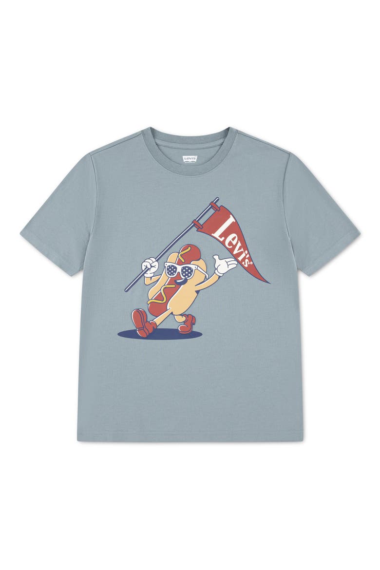 Kids' Hot Dog Logo Graphic T-Shirt, Main, color, LEAD