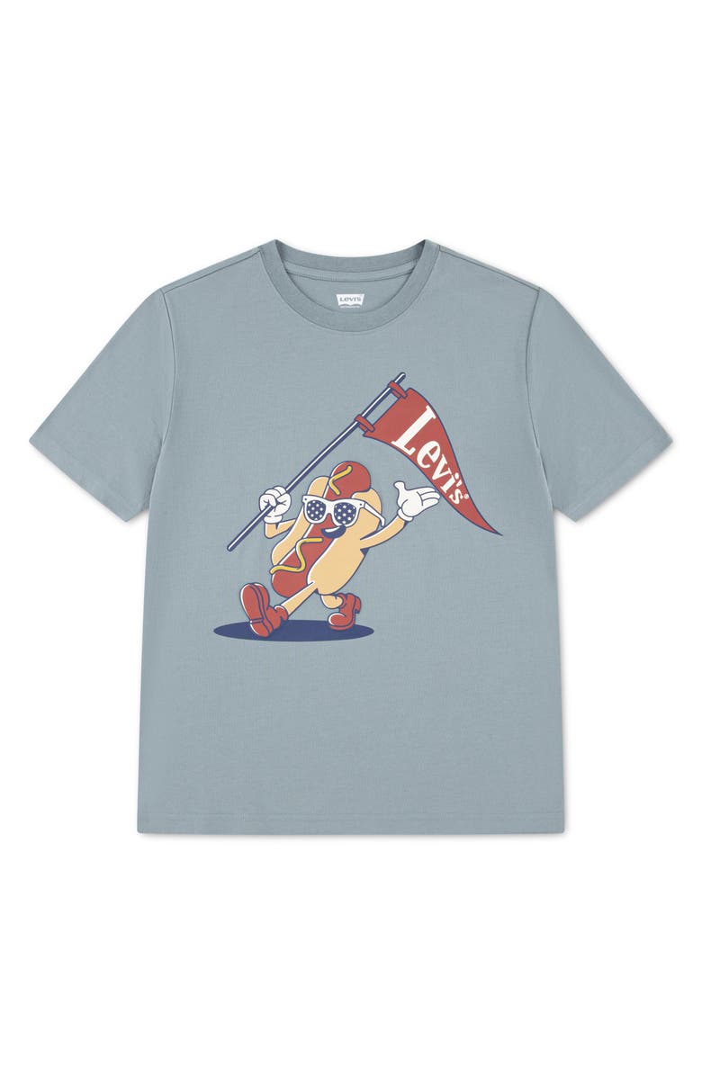 Levi's Kids' Hot Dog Logo Graphic T-Shirt, Main, color, Lead