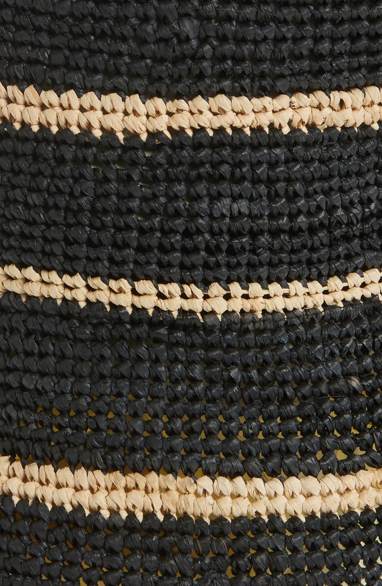 rag & bone Jade Packable Raffia Straw Bucket Hat, Alternate, color,