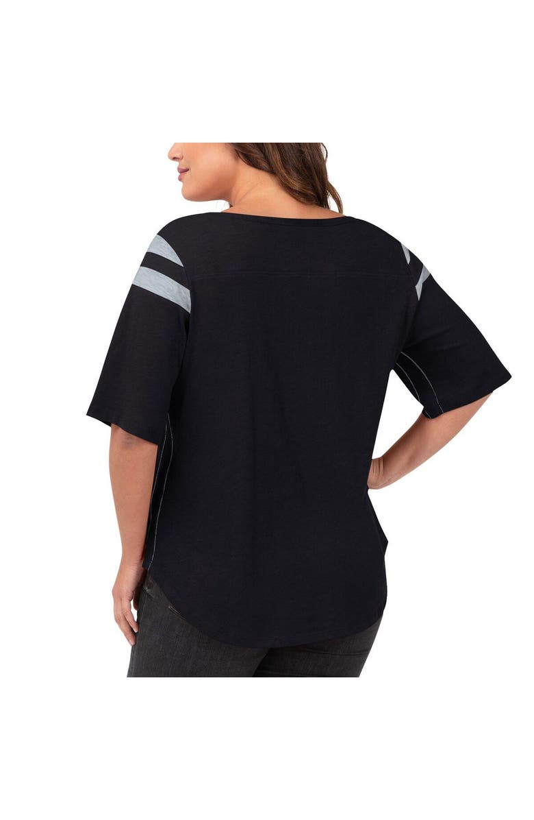 G-III 4HER BY CARL BANKS Women's G-III 4Her by Carl Banks Black Las Vegas Raiders Plus Size Linebacker T-Shirt, Alternate, color, Black