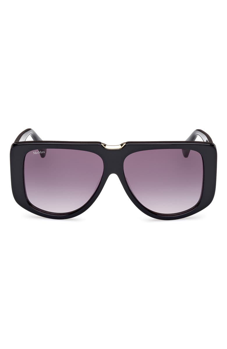 Max Mara Spark 57mm Polarized Shield Sunglasses, Main, color, 