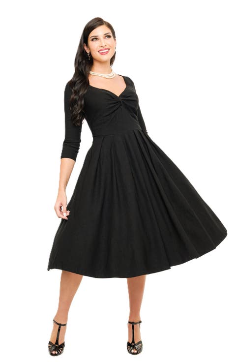 1950s Front Twist Swing Dress