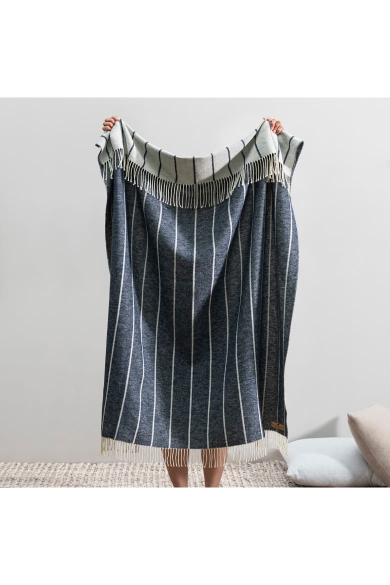Fiji Stripe Throw, Alternate, color, Navy