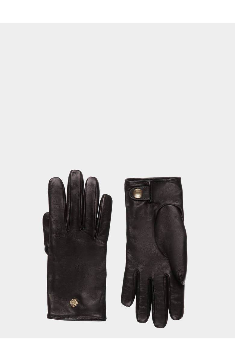 Bally Gloves With a Bally Crest Logo, Main, color, Black