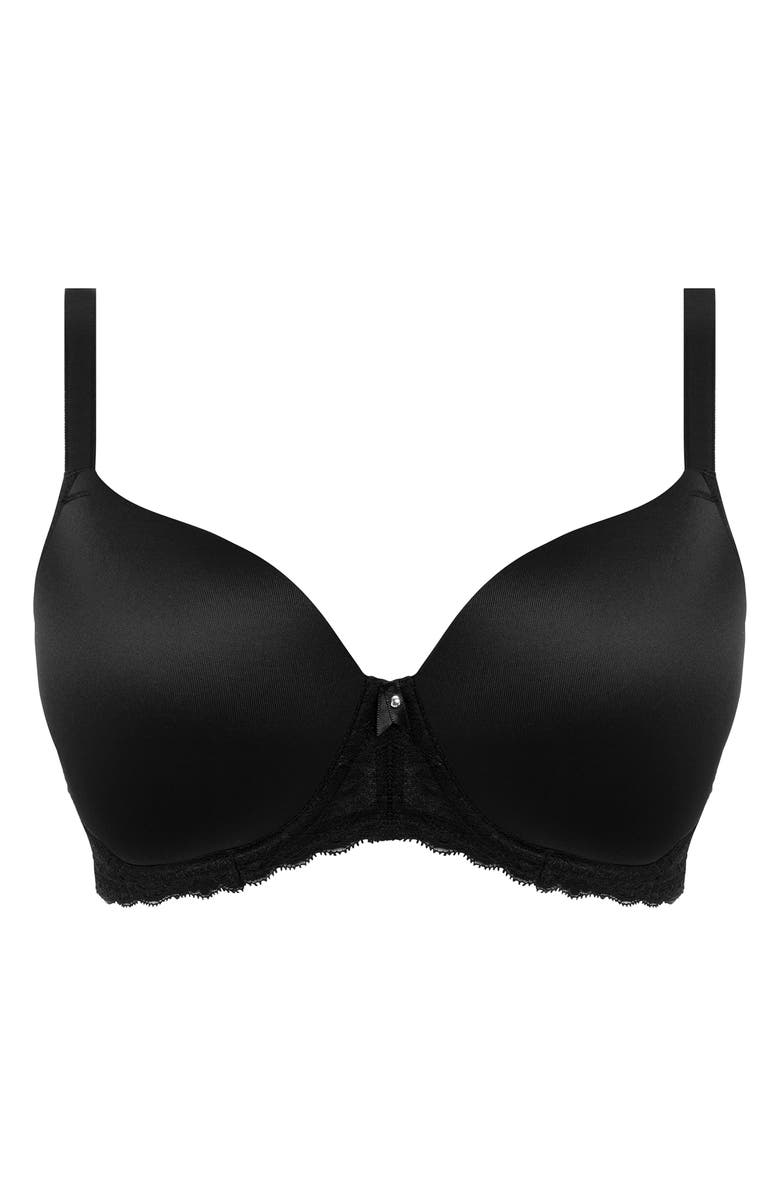 Freya Offbeat Underwire Demi Plunge Molded Bra, Alternate, color, Black