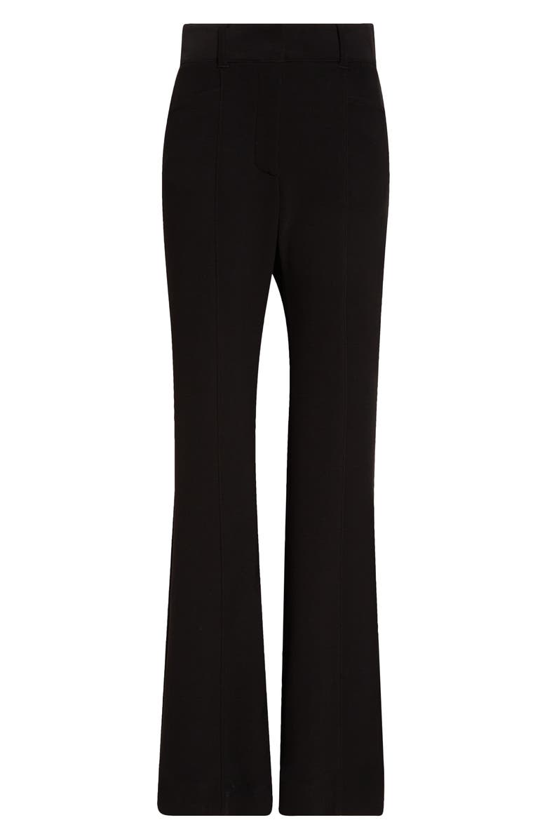 Proenza Schouler Kalea Compact Stretch Crepe Pants, Alternate, color, Black