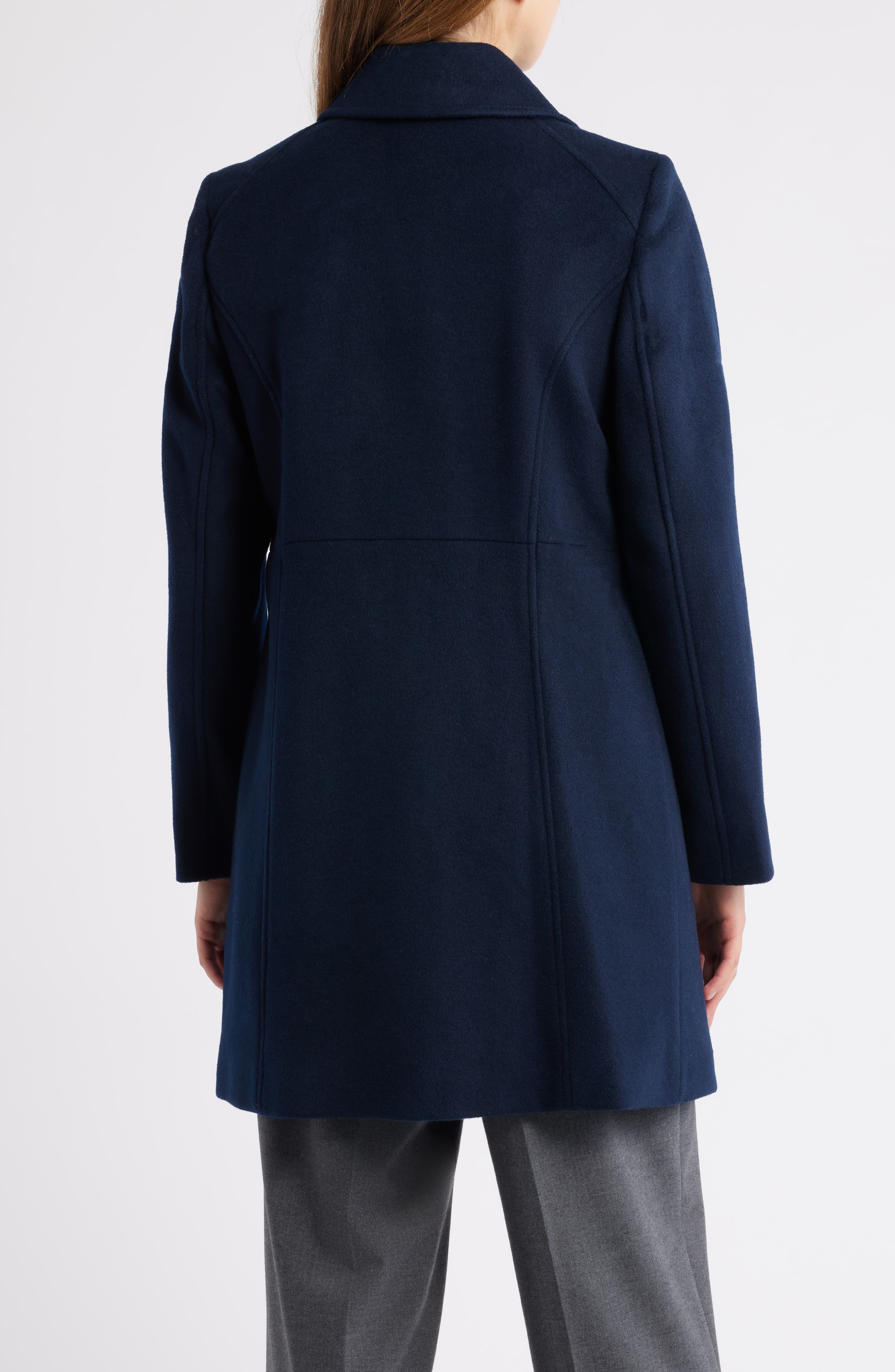 Front Zip Wool Blend Coat - image 4