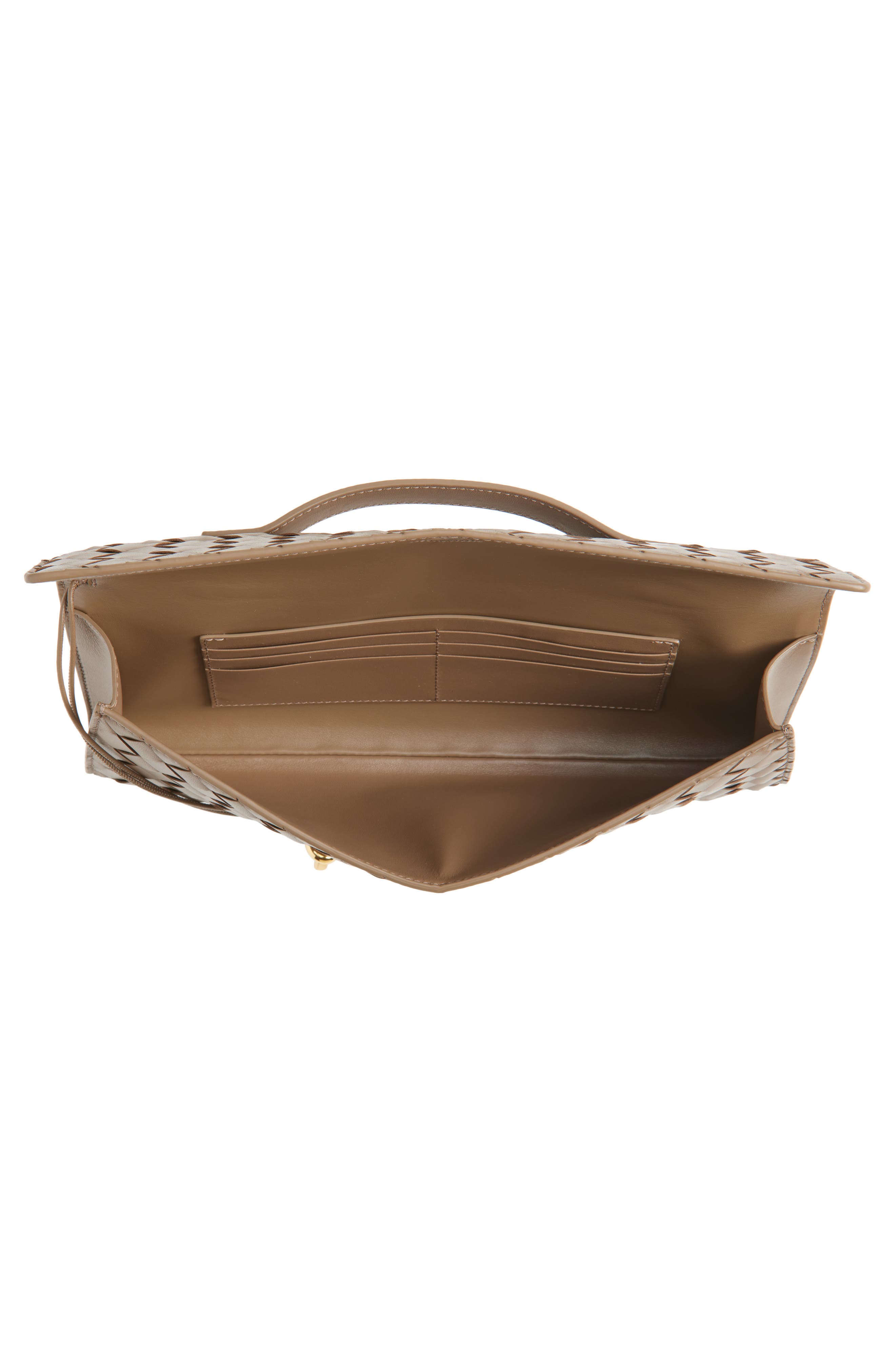 Long Andiamo Intrecciato Clutch Bag, Alternate, color, 2360 PINECONE-M BRASS