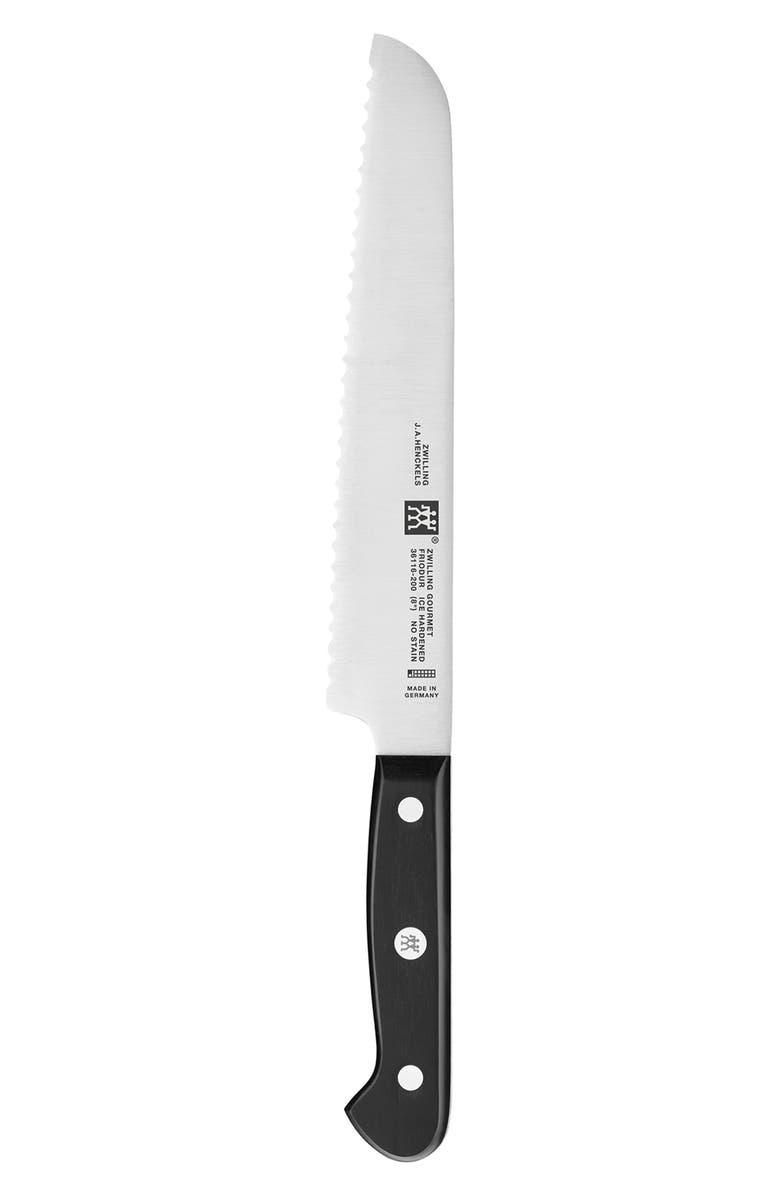 ZWILLING Gourmet 8-Inch Stainless Steel Bread Knife, Main, color, Silver