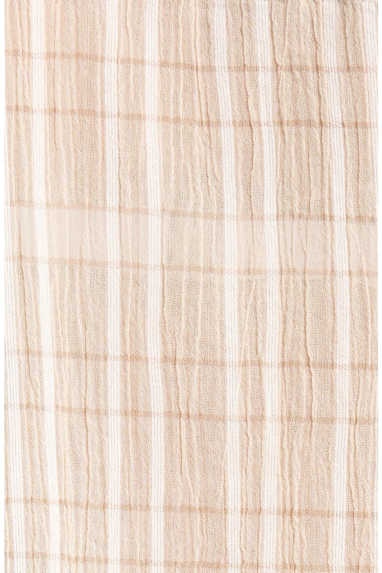 Paradise Check Cover-Up Shirtdress, Alternate, color, OFF WHITE