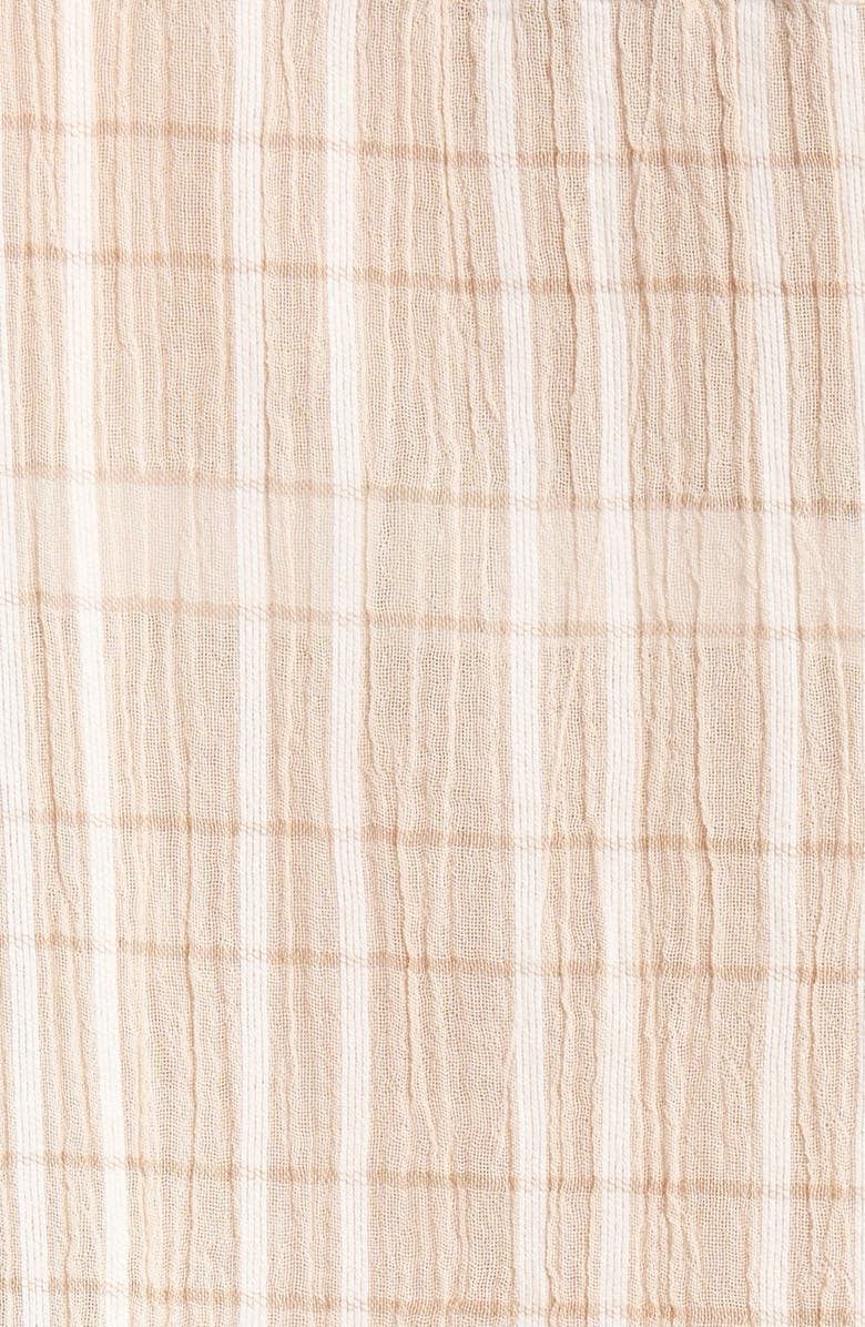 Rip Curl Paradise Check Cover-Up Shirtdress, Alternate, color, Off White