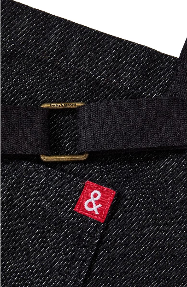 Hedley & Bennett The Essential Apron - Abalone Black Denim, Alternate, color, Abalone Denim