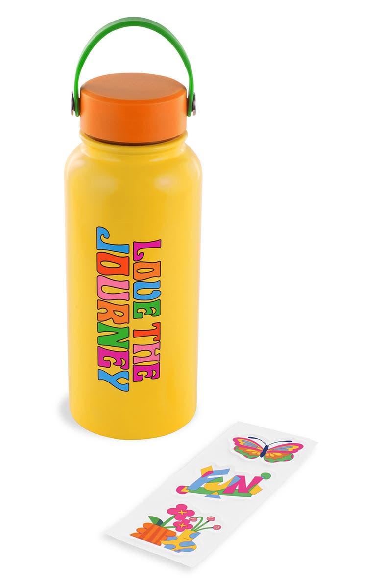 ban.do Love The Journey 33-Ounce Stainless Steel Water Bottle, Main, color, 