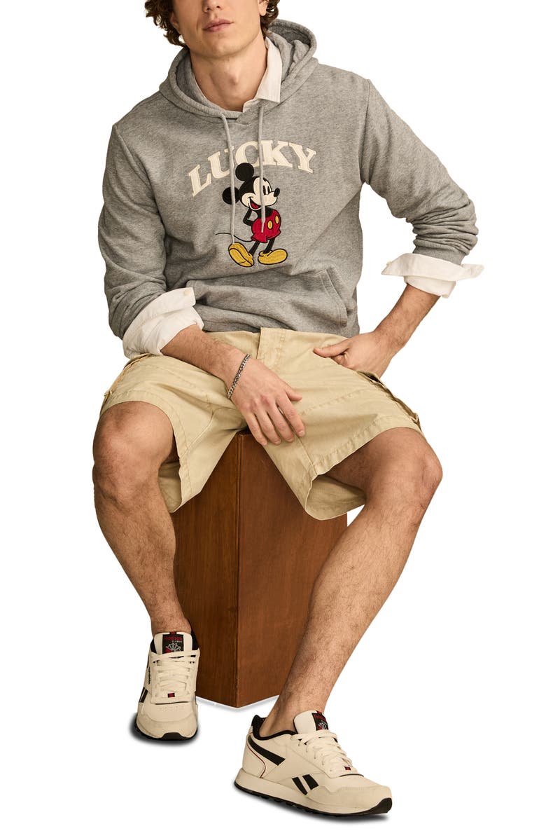 Lucky Brand x Disney Mickey & Friends Lucky Embroidered Hoodie, Alternate, color, 