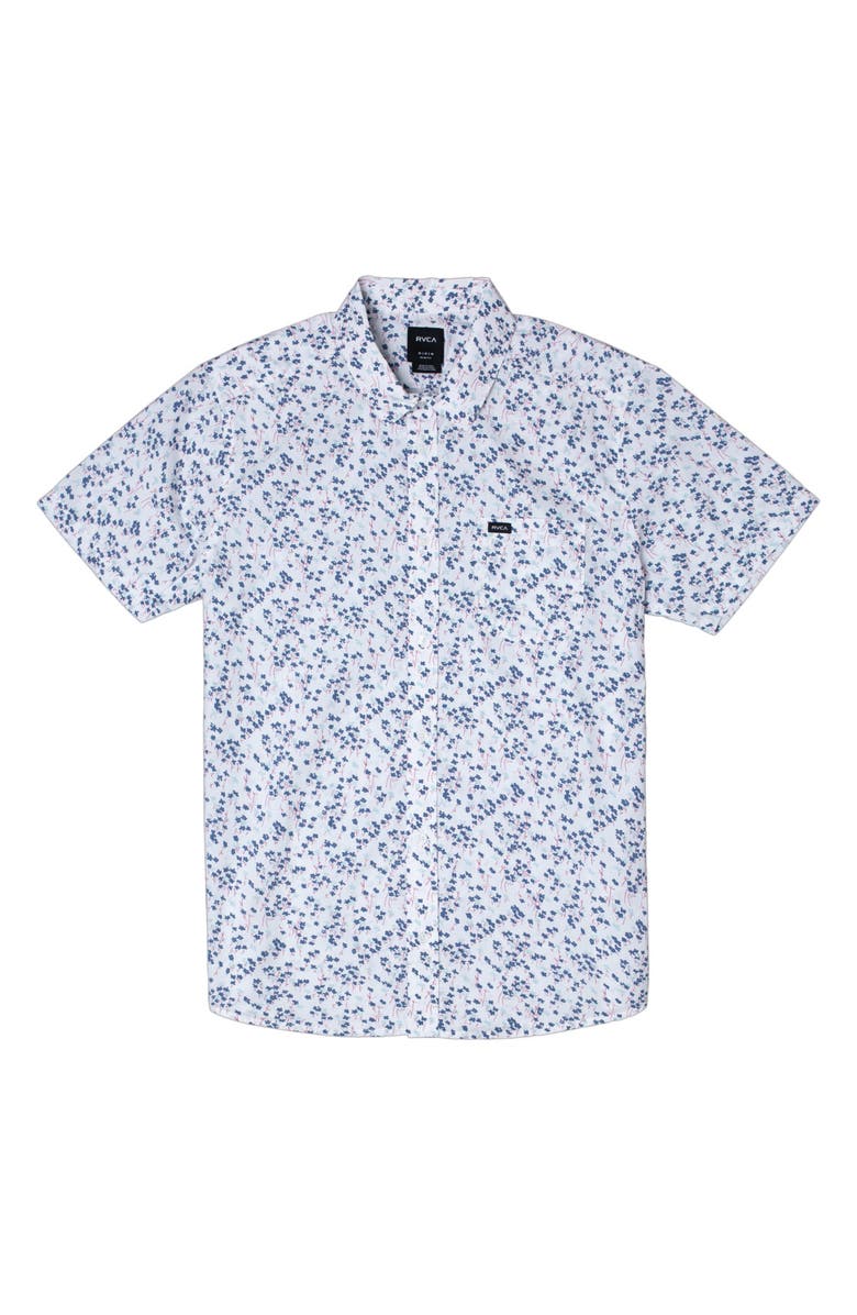RVCA Eternal Floral Short Sleeve Button-Up Shirt, Alternate, color, 