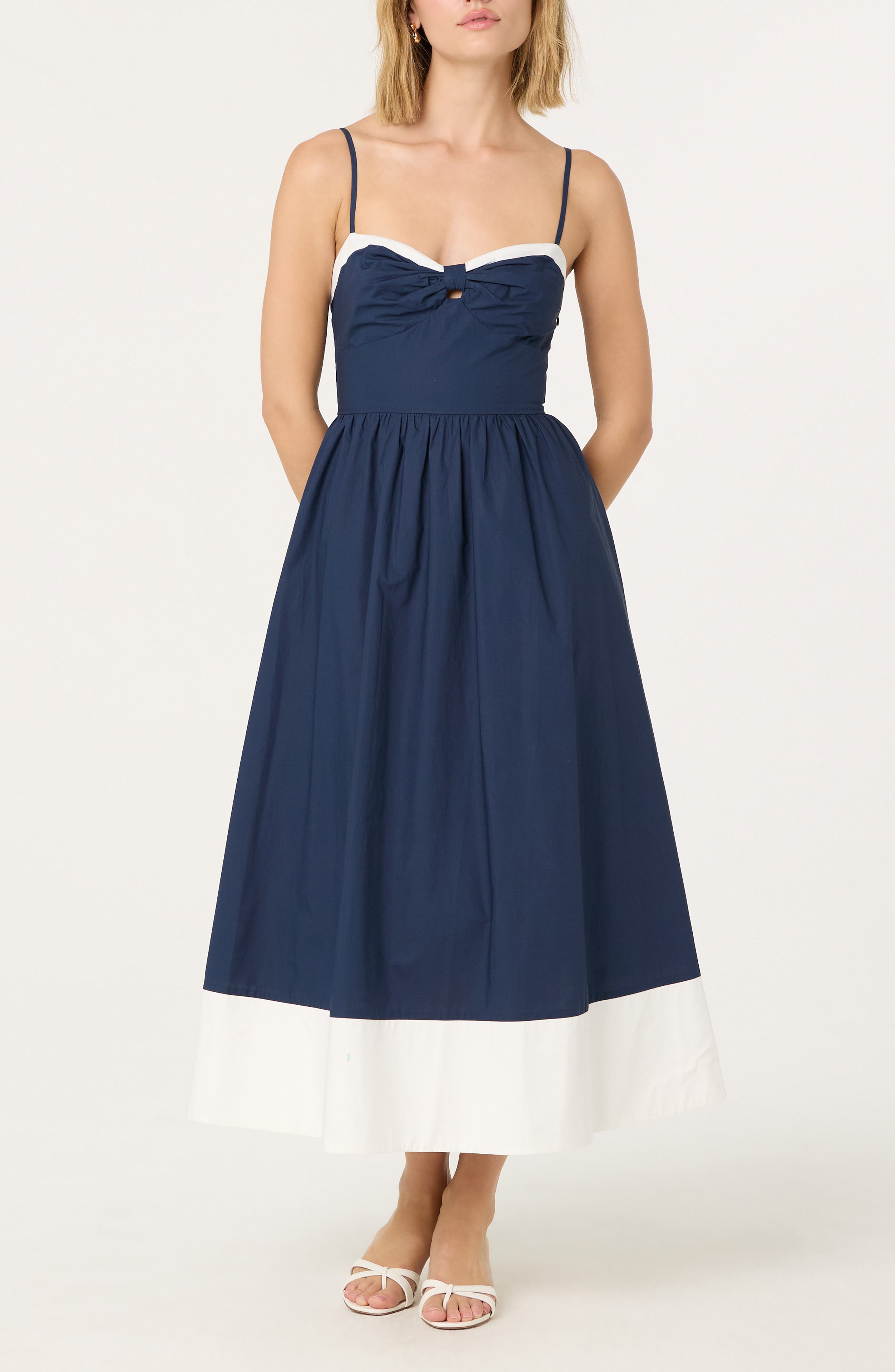 ASTR the Label Contrast Detail Cotton Dress