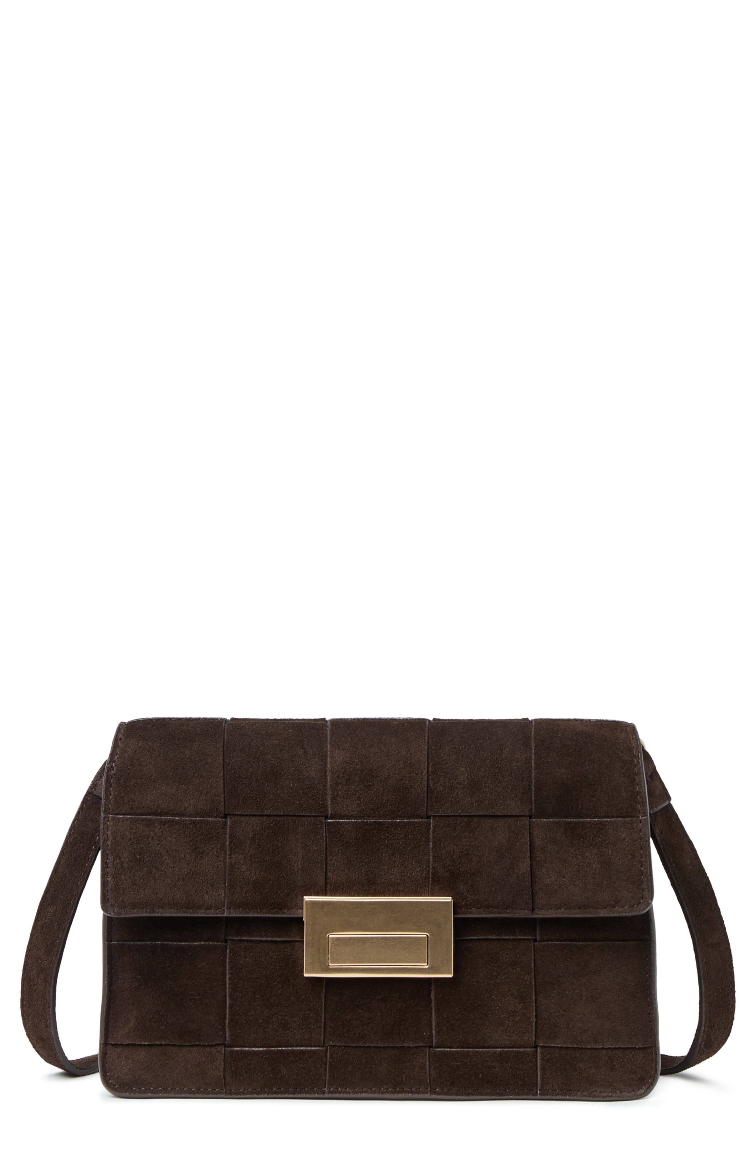 Loeffler Randall Delphine Woven Suede Shoulder Bag, Main, color, 
