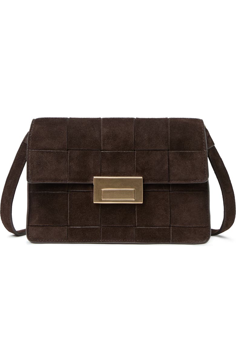 Loeffler Randall Delphine Woven Suede Shoulder Bag, Main, color,