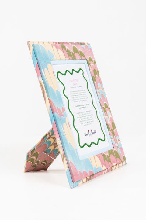Hand-Marbled Picture Frame - 4x6