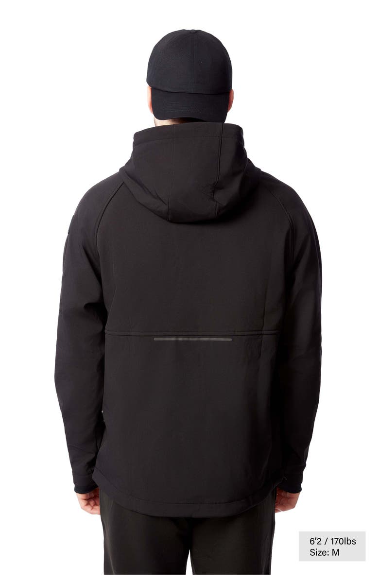Alpine North Vargas - Men's Water-repellant Hooded Pullover Softshell, Alternate, color, Black