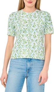 CeCe Crewneck Short Sleeve Sweater