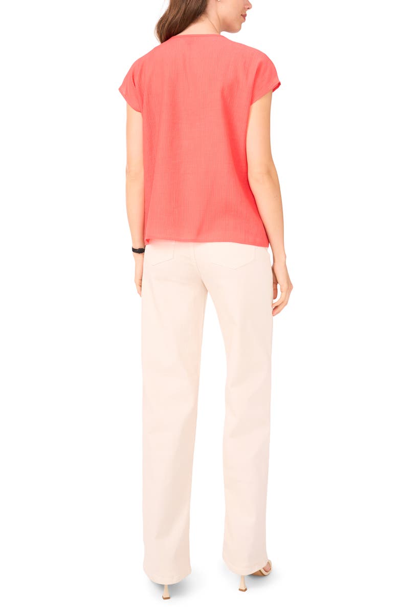 Halogen<sup>®</sup> Tonal Stripe Popover Top, Alternate, color, Deep Sea Coral