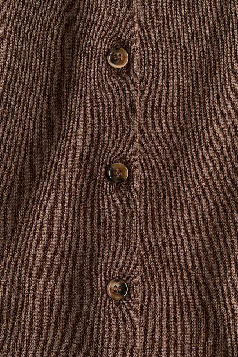 Collared Cardigan, Alternate, color, Dark brown