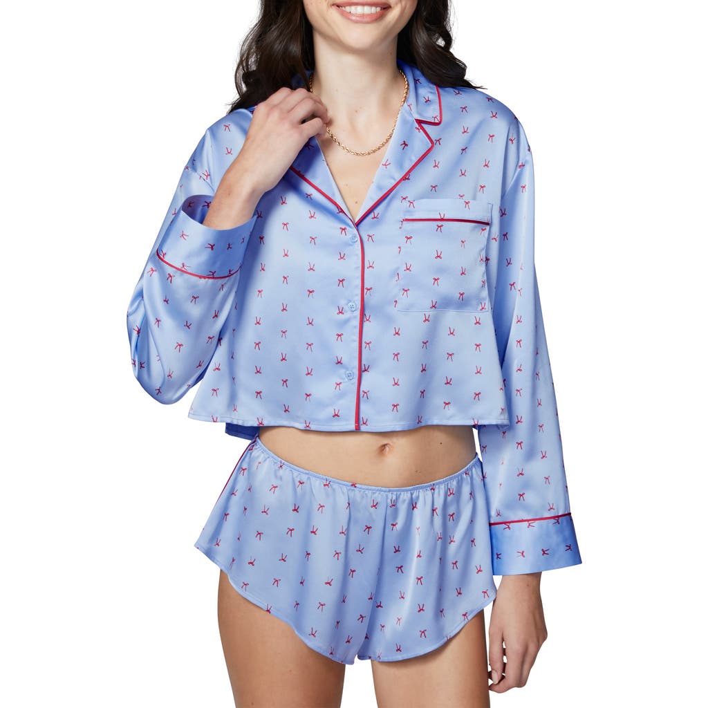 Shop Florence By Mills Satin Sleep Crop Pajama Top